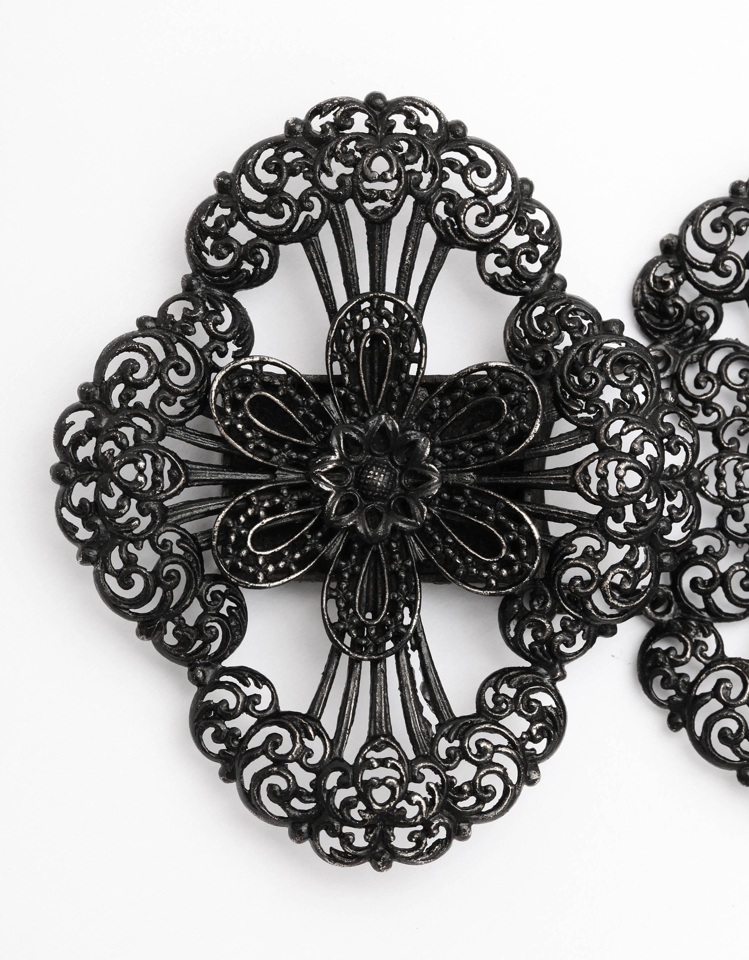 George III A wide and Fanciful Antique Georgian Berlin Iron Bracelet For Sale
