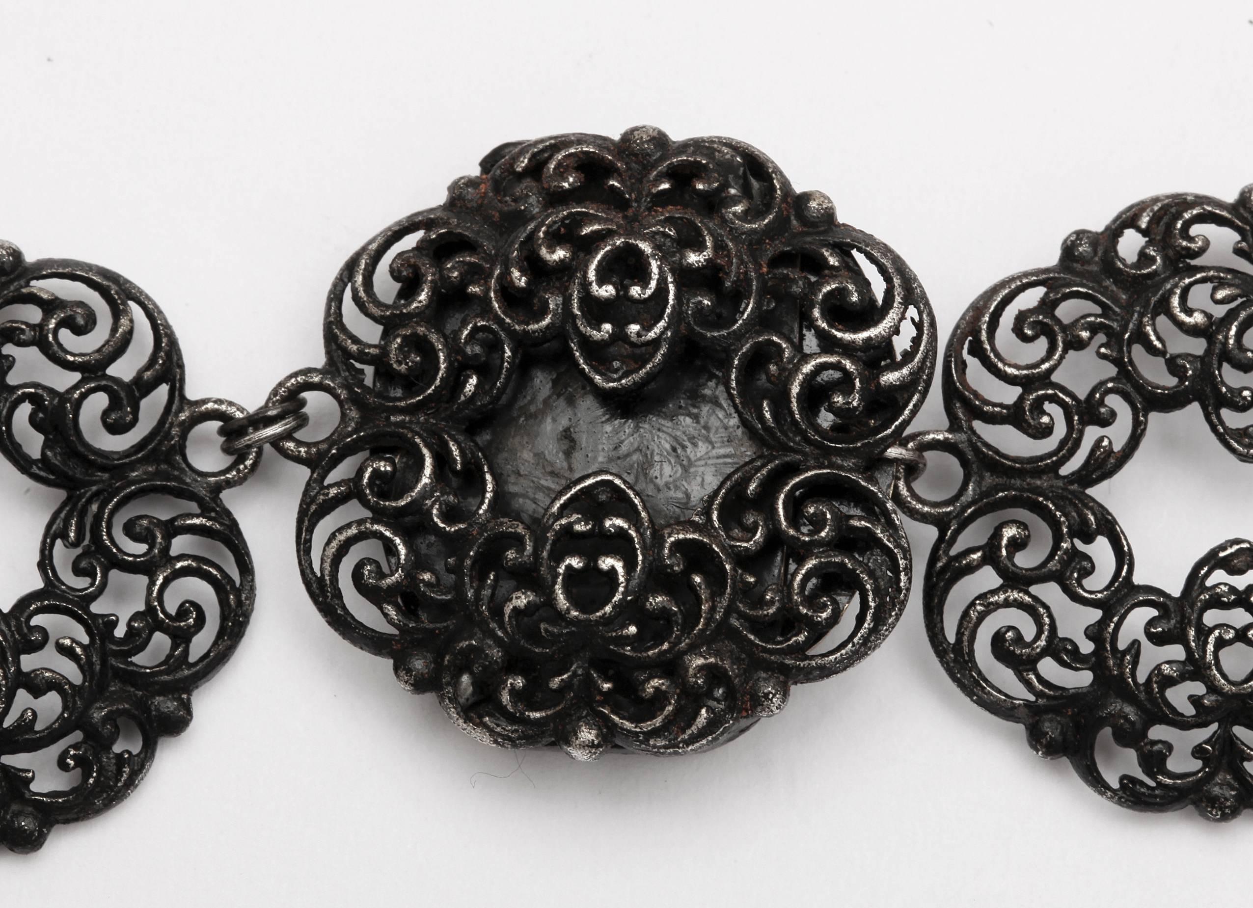 Women's or Men's Phenomenal Berlin Iron Necklace, circa 1820-1830