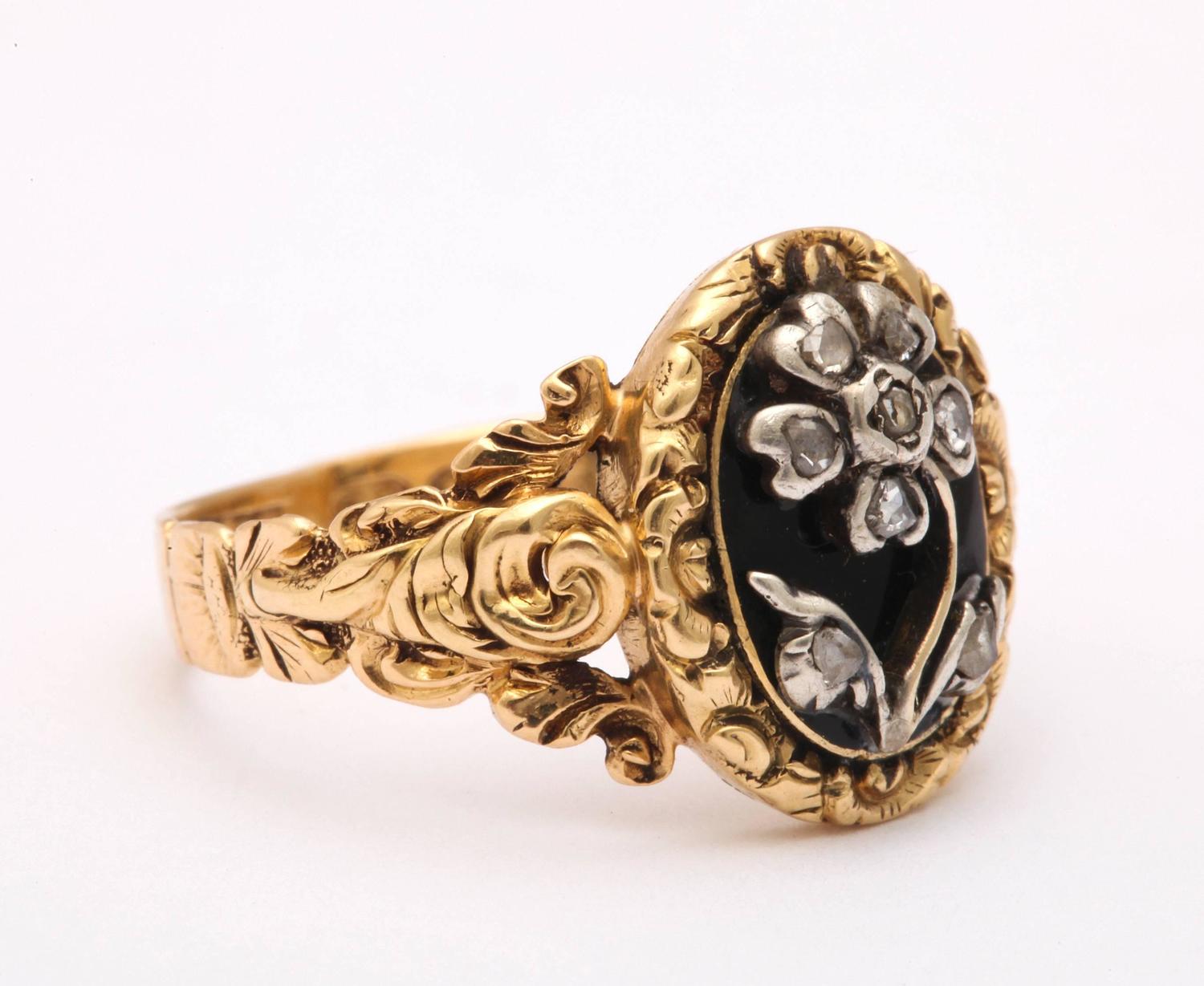 Regency Diamond Gold Pansy Ring Symbolises Affection For