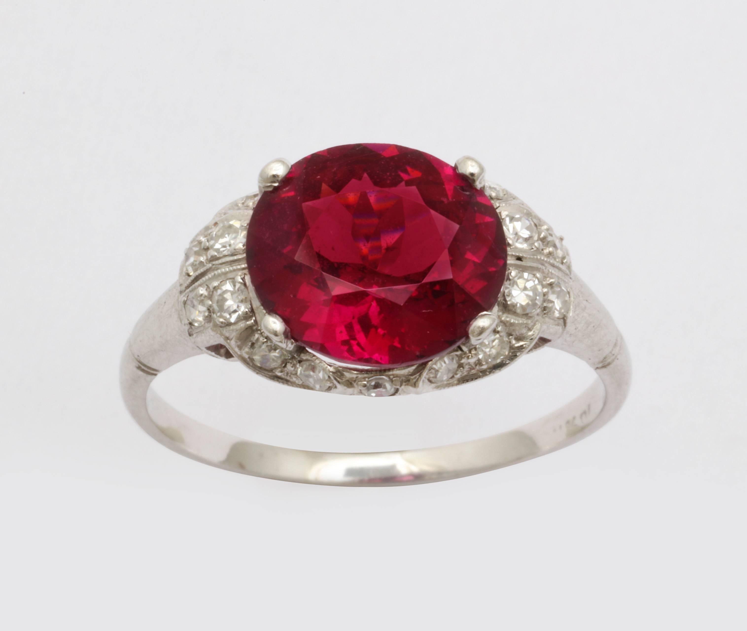 rhodolite garnet antique engagement rings