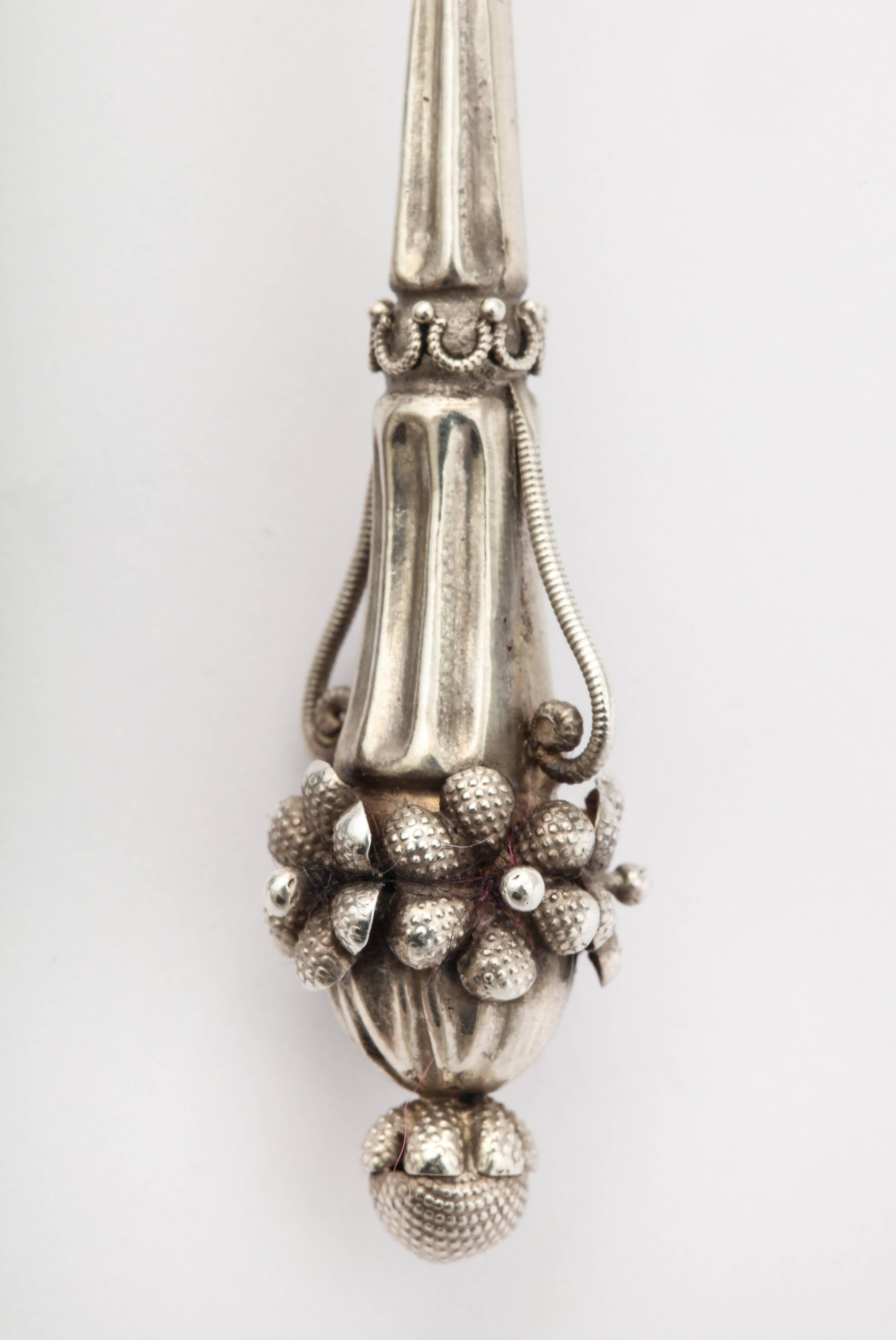 George III Georgian Chandelier Earrings in Rare Silver