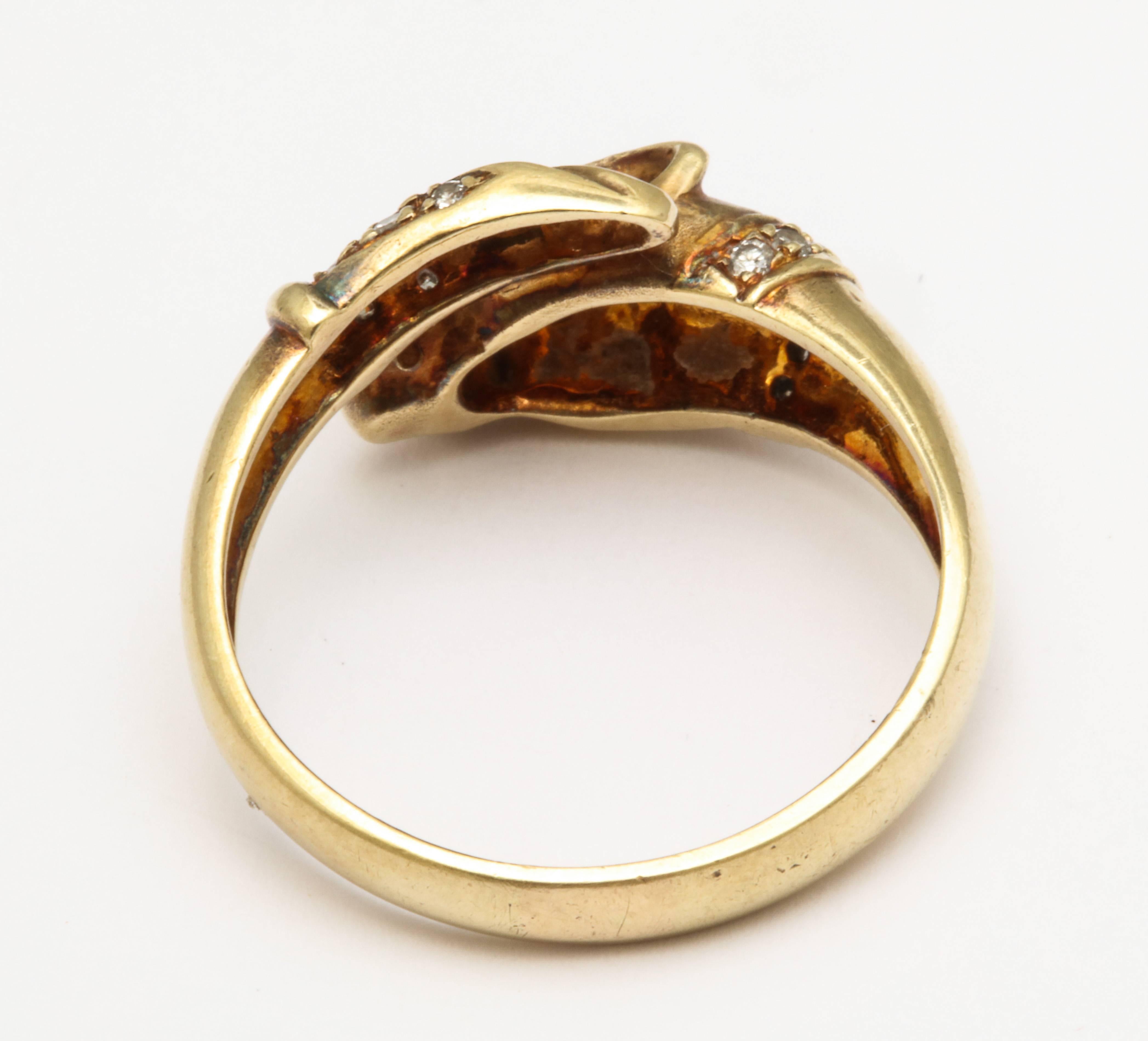 Emerald Eyed Gold Panther Ring 1