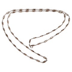 French Silver and Gold Long Chain c.1870