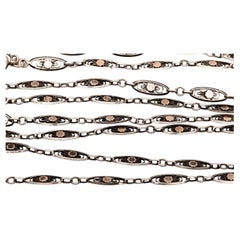 French Silver and Gold Long Chain c.1870
