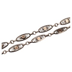 French Silver and Gold Long Chain c.1870