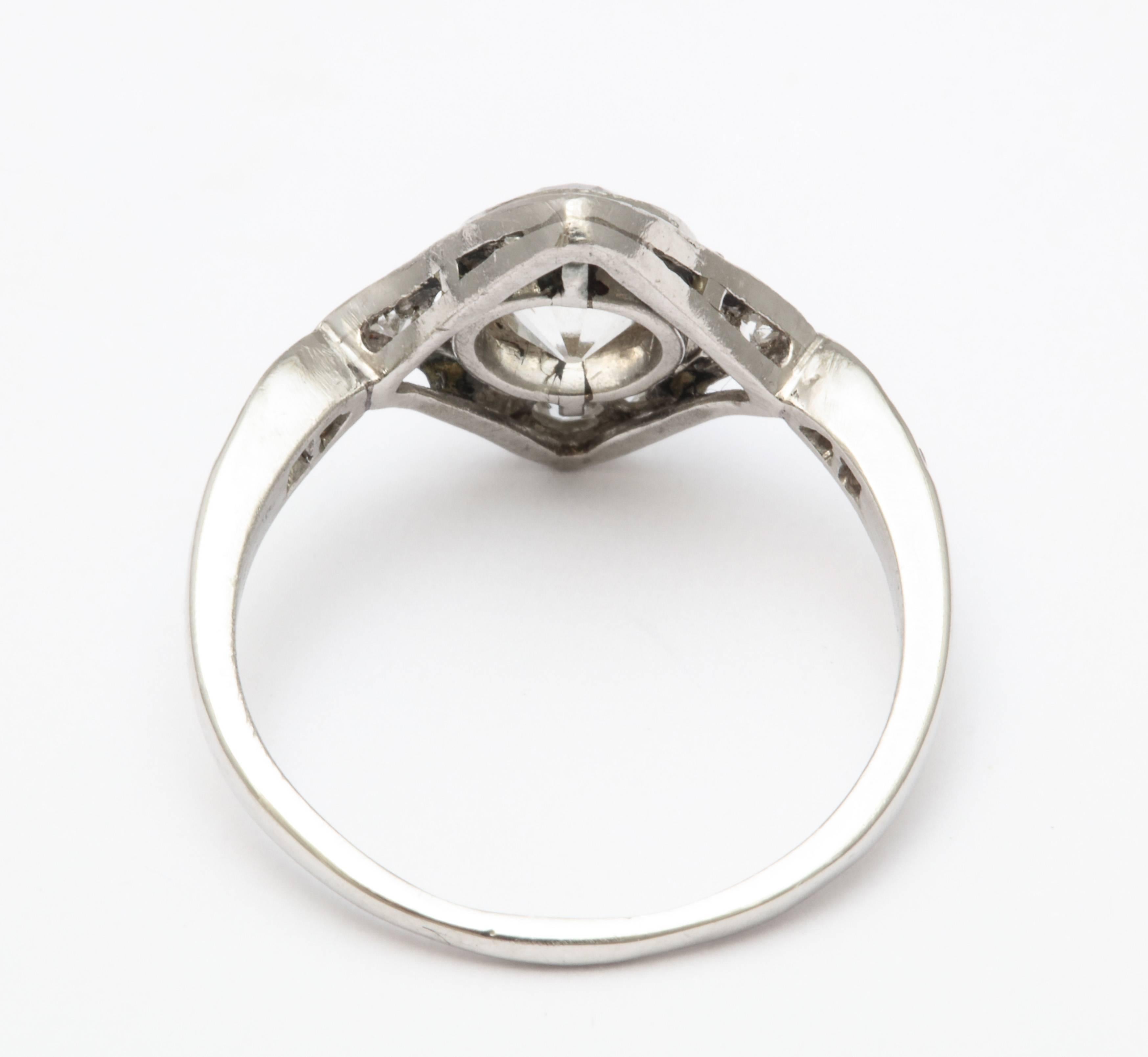 Antique Edwardian Diamond Platinum Ring 1