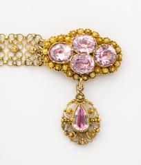 Pink Topaz Georgian Bracelet, a Gossamer Beauty