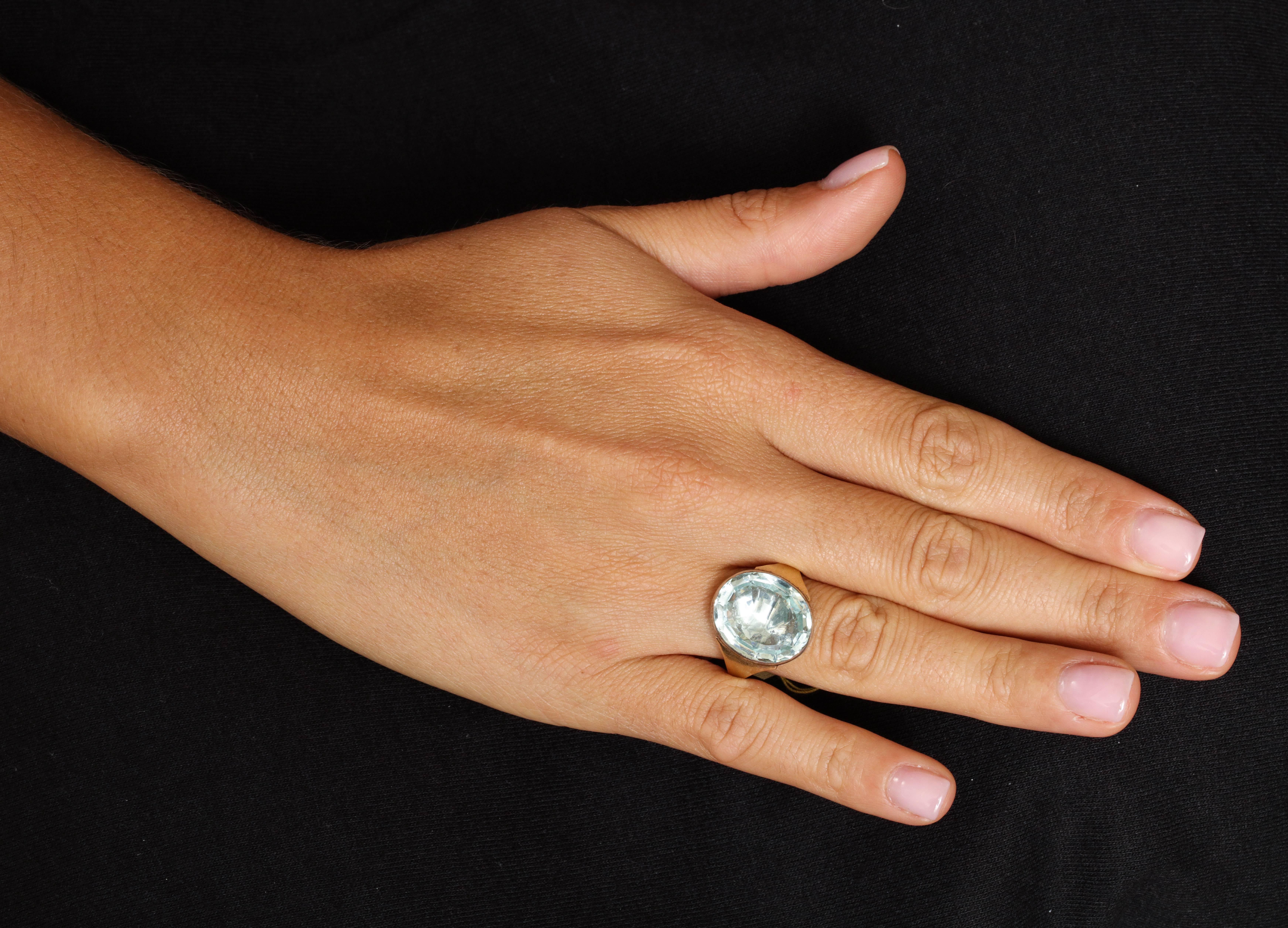 George III Brilliant Georgian Aquamarine Ring