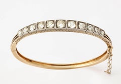 15 kt Old Mine Diamond Bracelet, Late Victorian