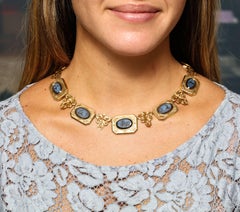 High Victorian Hardstone Intaglio Necklace with Eleven Mythological Figures