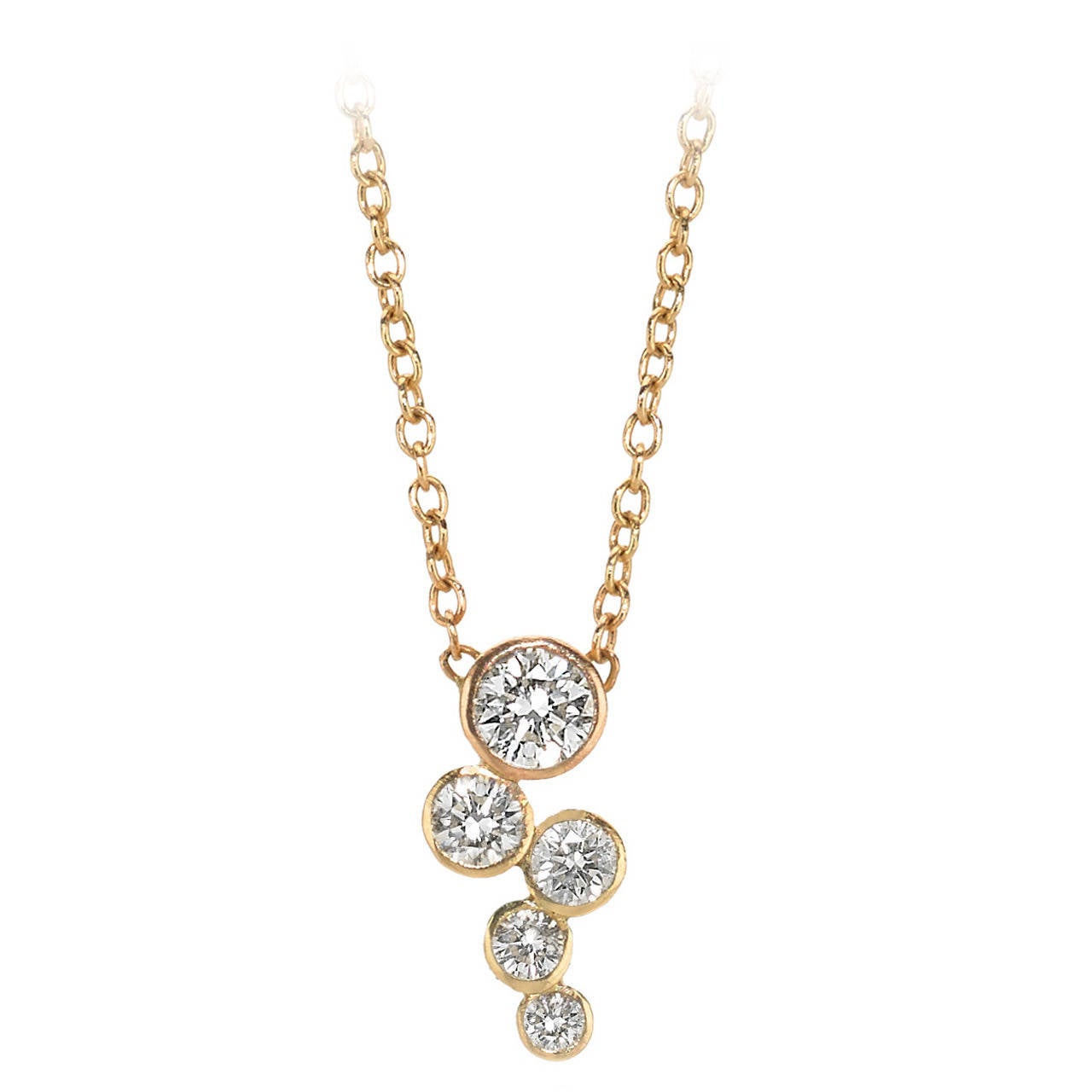 Diamond Gold Bubbles Necklace