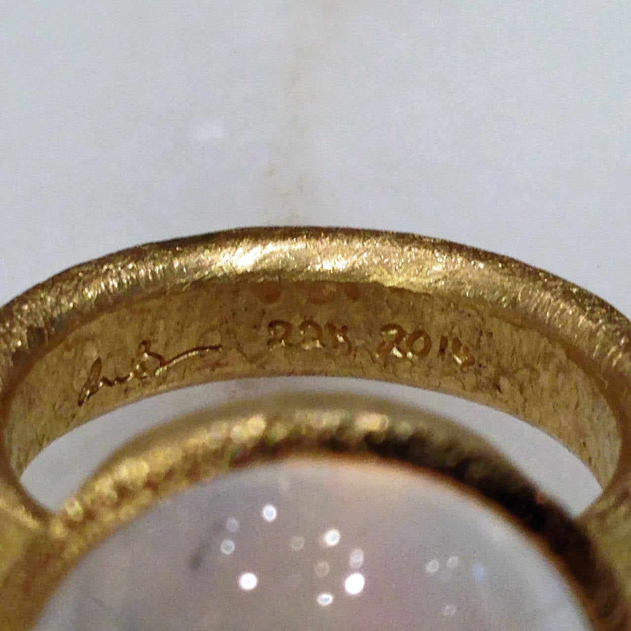 Devta Doolan Exceptional Quality Rainbow Moonstone Gold Ring 3