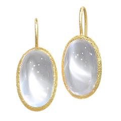 Devta Doolan Exceptional Matched Cat's-Eye Silver Burmese Moonstone Earrings 10