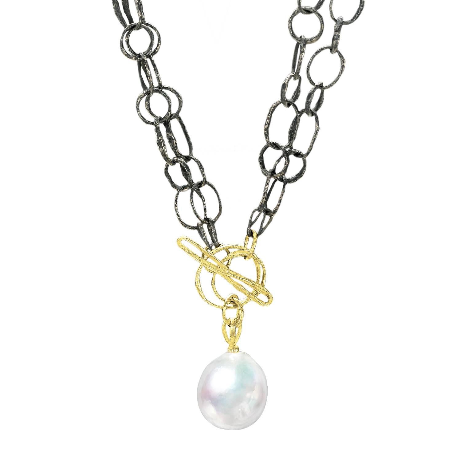 John Iversen South Sea Pearl Double Twig Chain Multi-Length Necklace and Lariat
