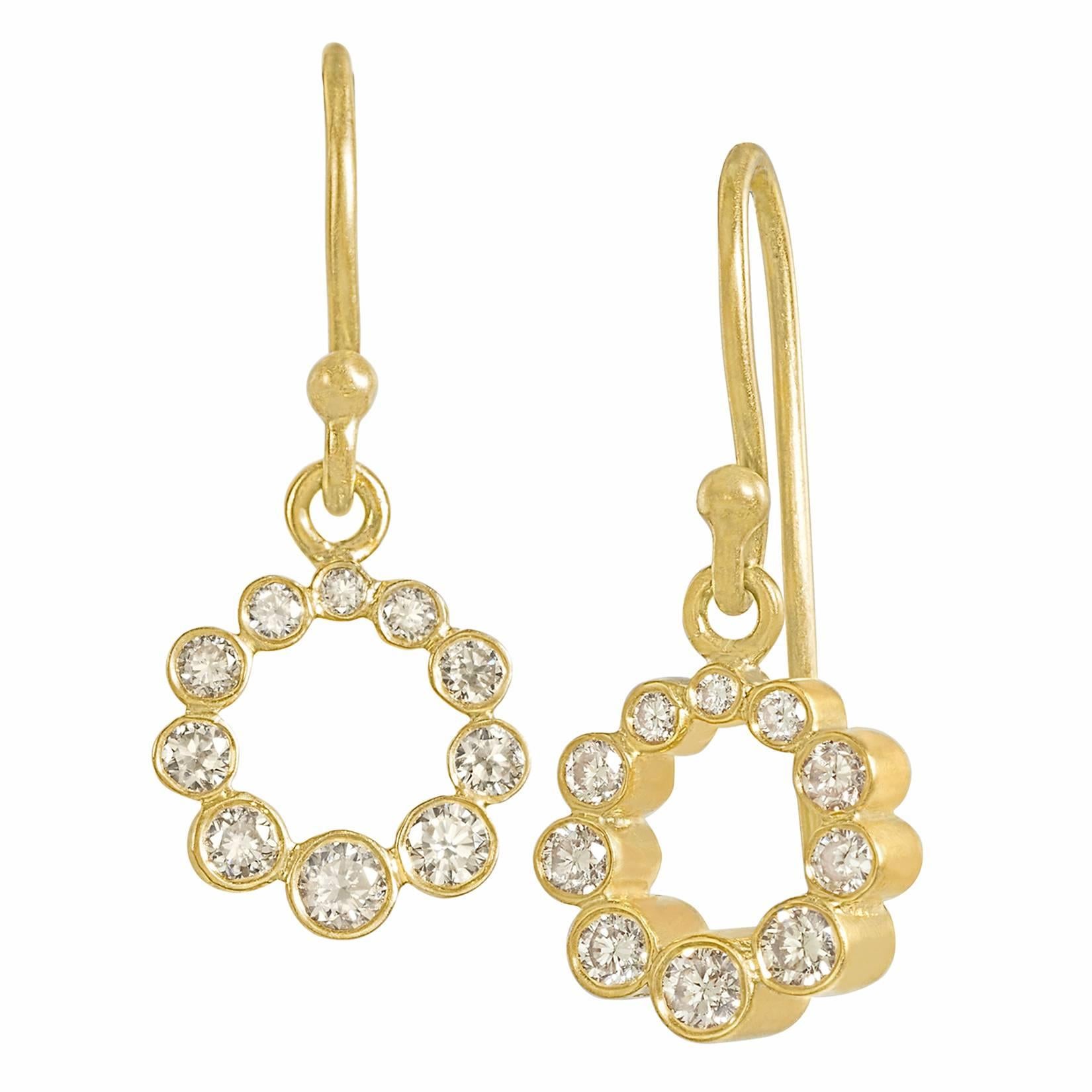 Kothari Shimmering Diamond Ascending Tube Rhythm Drop Earrings