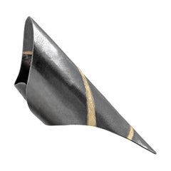 Reiko Ishiyama Double Gold Bar Oxidized Silver Finger Sleeve