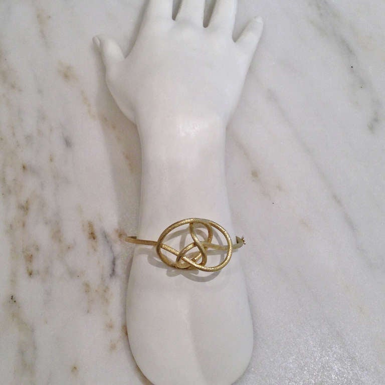 Contemporary Joseph Murray Satin Gold Love Knot Bracelet