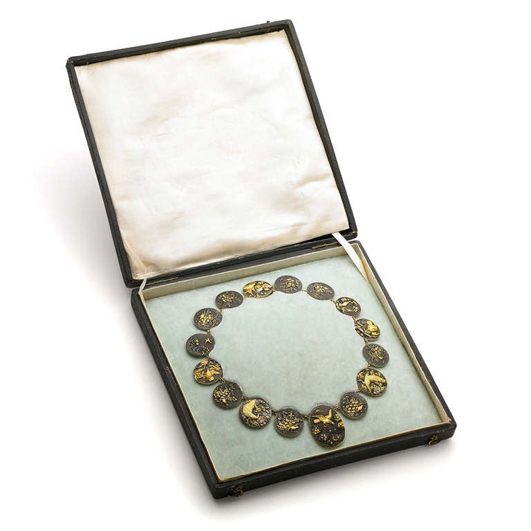 Women's Antique Shakudo Elements Necklace