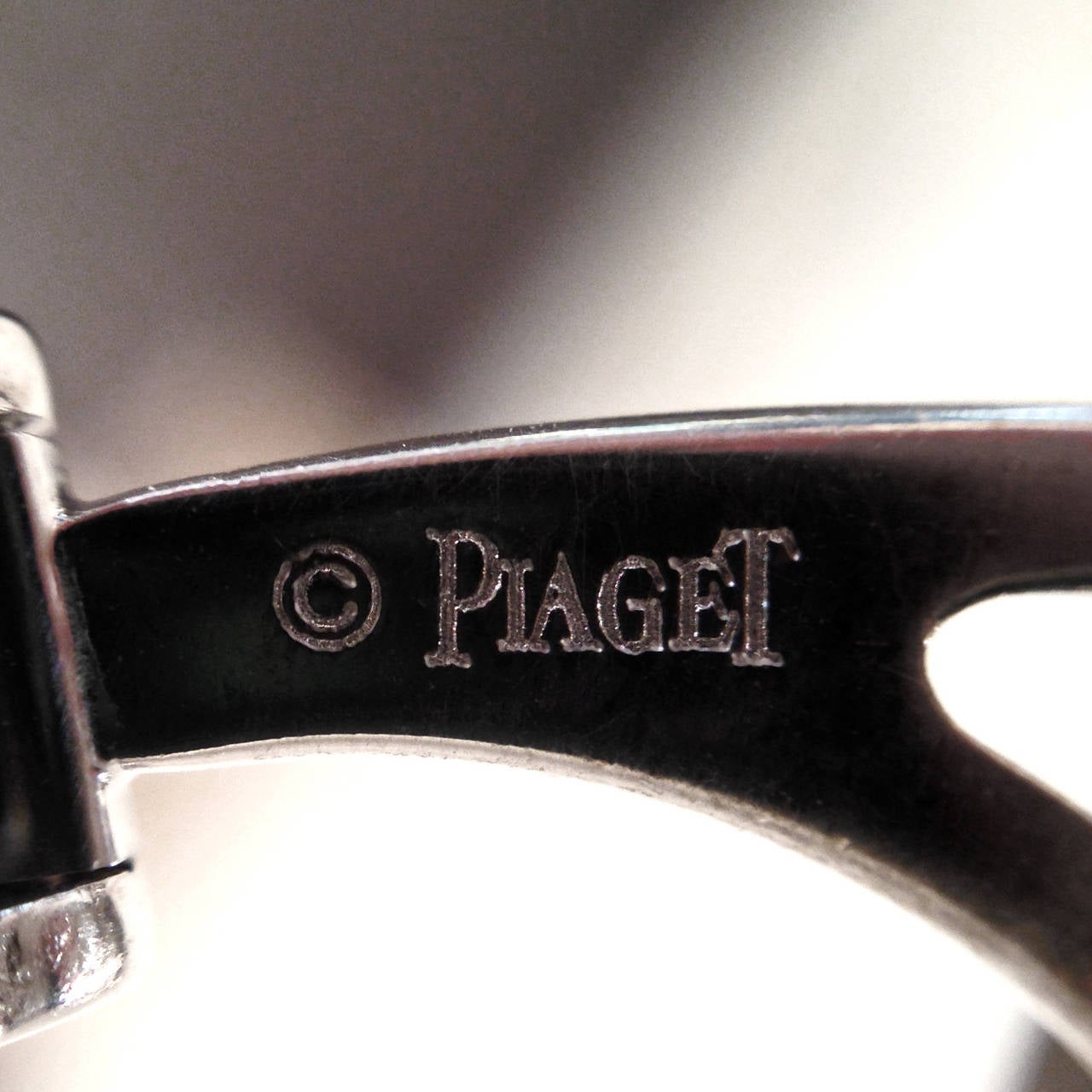 Contemporary 1970s Piaget Diamond Gold Polo Cufflinks