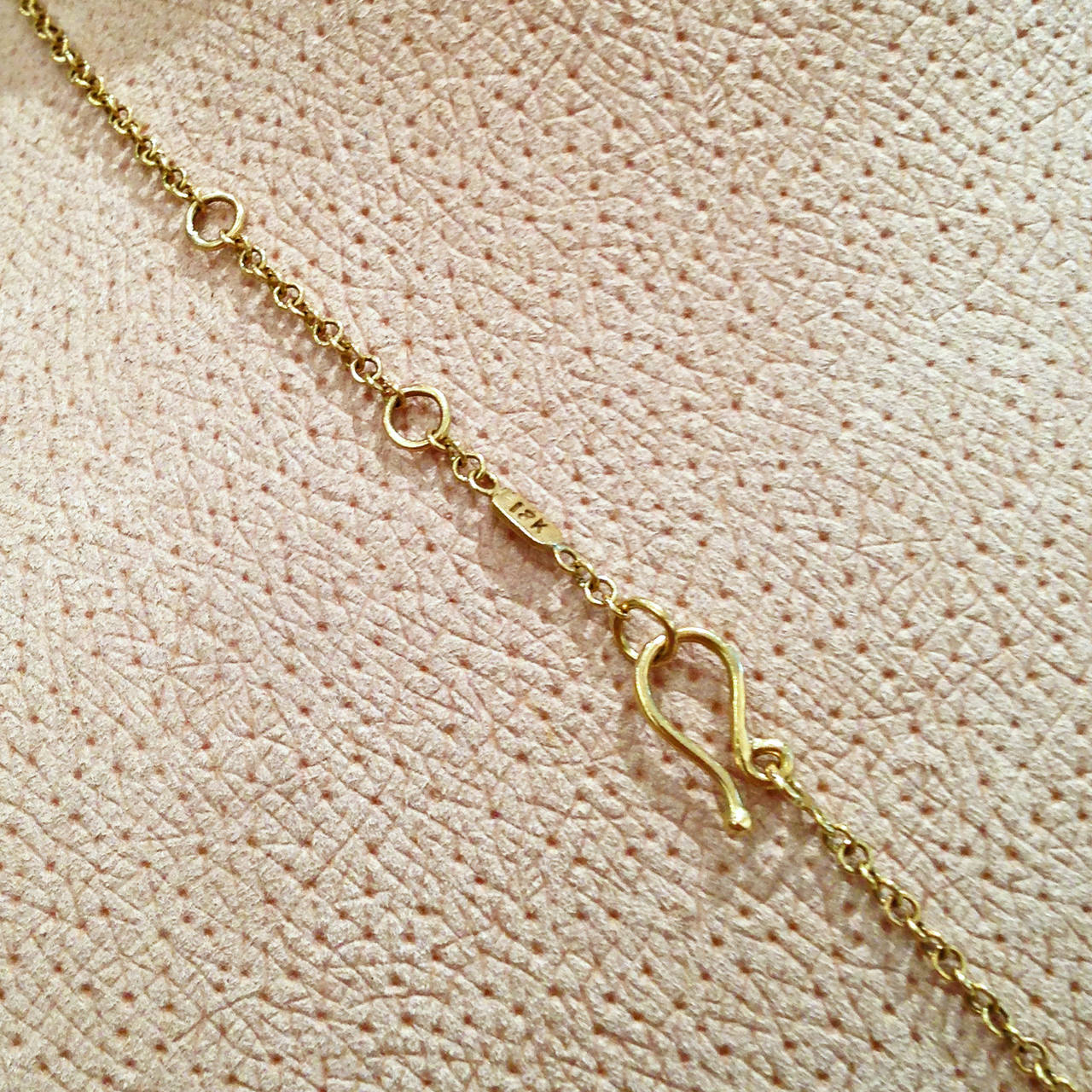 Women's Labradorite Diamond Gold Handmade Bamboo Necklace