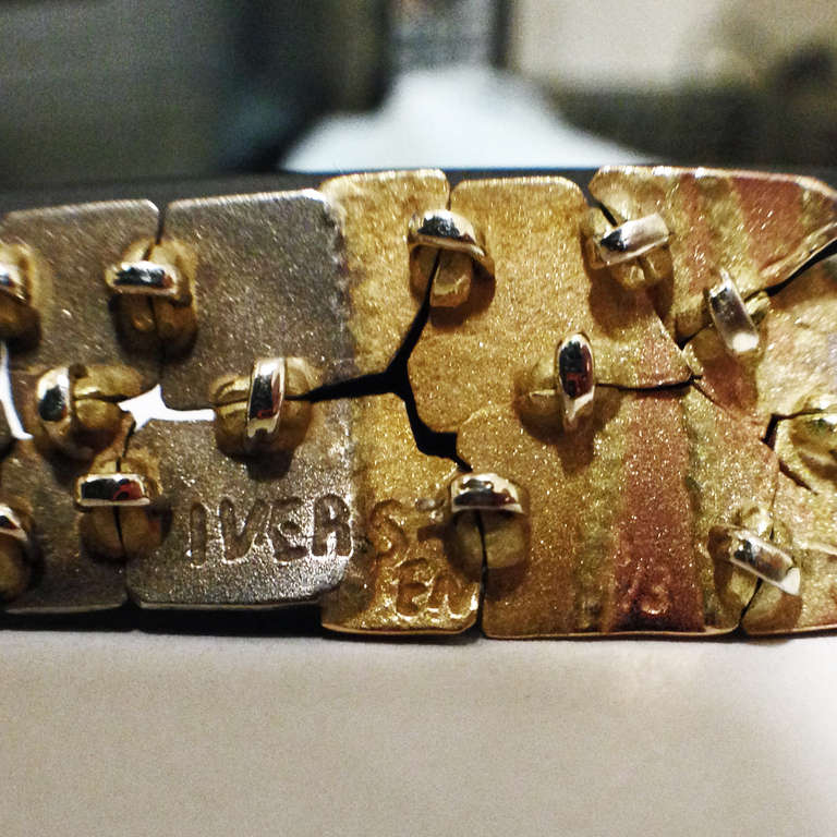 John Iversen Intricate Museum-Quality Mixed Gold Bracelet 4