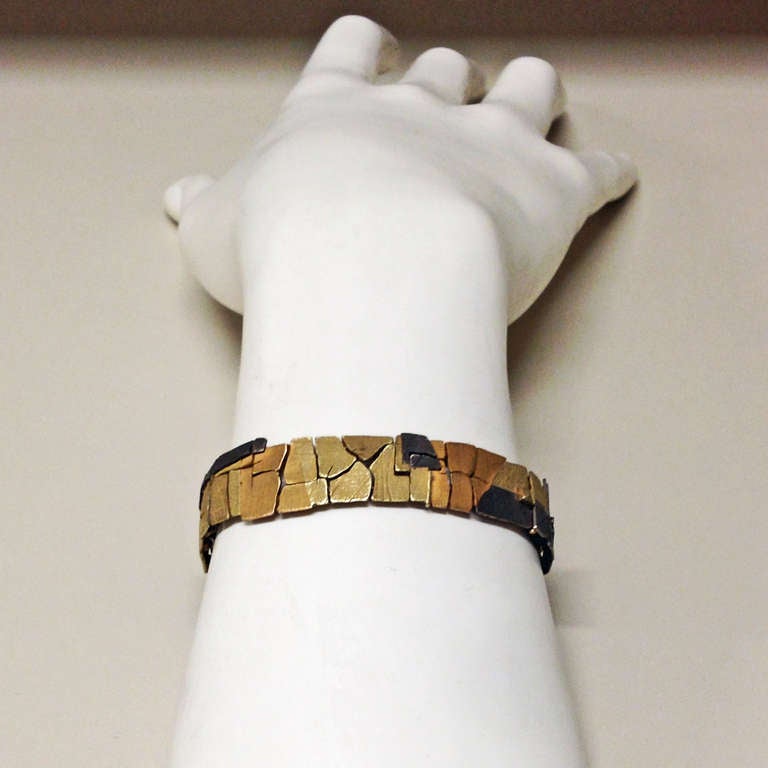 John Iversen Intricate Museum-Quality Mixed Gold Bracelet In New Condition In Dallas, TX
