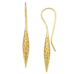 Pedro Boregaard Handmade Diamond Gold Drop Earrings