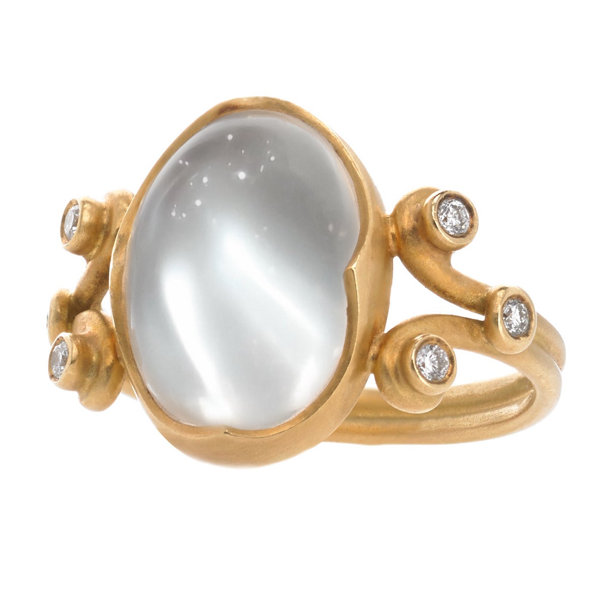 Anahita Moonstone Diamond Gold Platinum Heavenly Ring