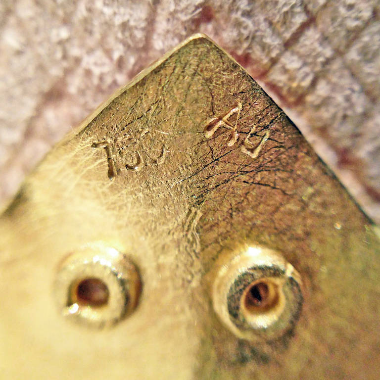 Diamond Gold Leaf Earrings 2