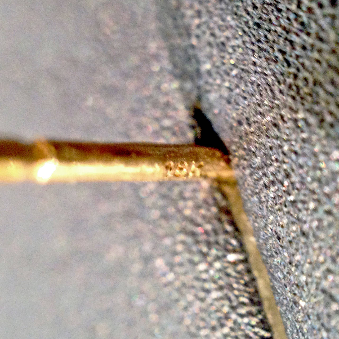 Kothari Shimmering Druzy Trillion Diamond Gold Drop Earrings 1