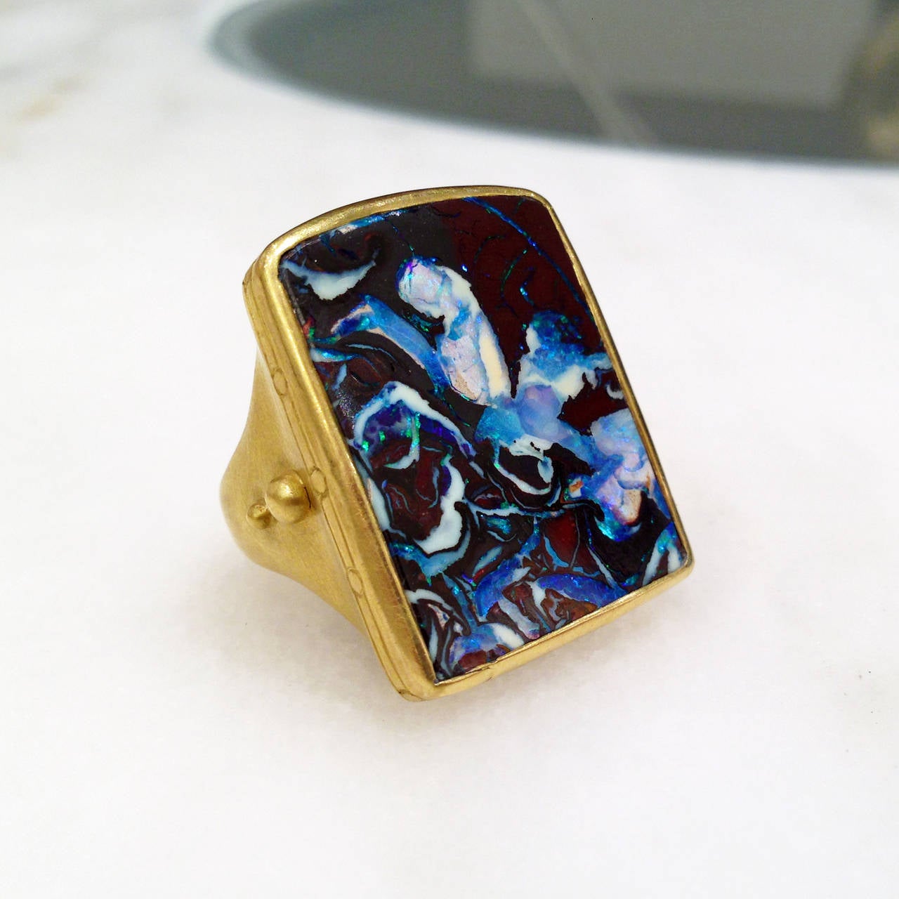 Lilly Fitzgerald Boulder Opal Golden Wave Ring at 1stDibs lilly