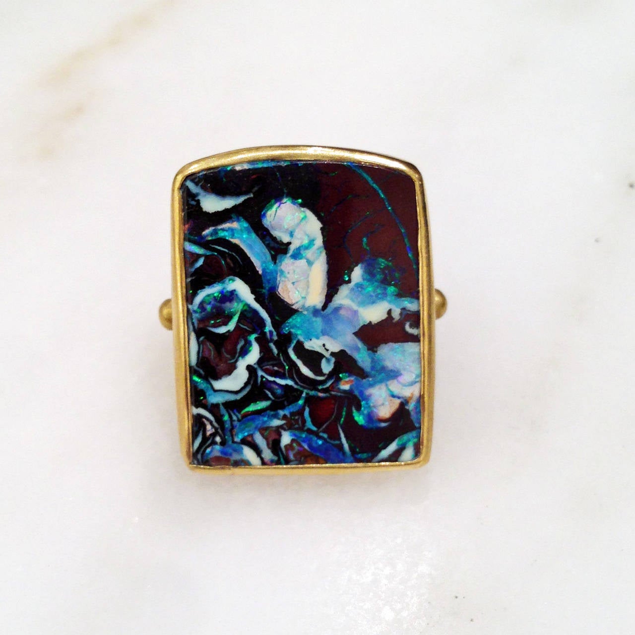 Lilly Fitzgerald Boulder Opal Golden Wave Ring at 1stDibs lilly