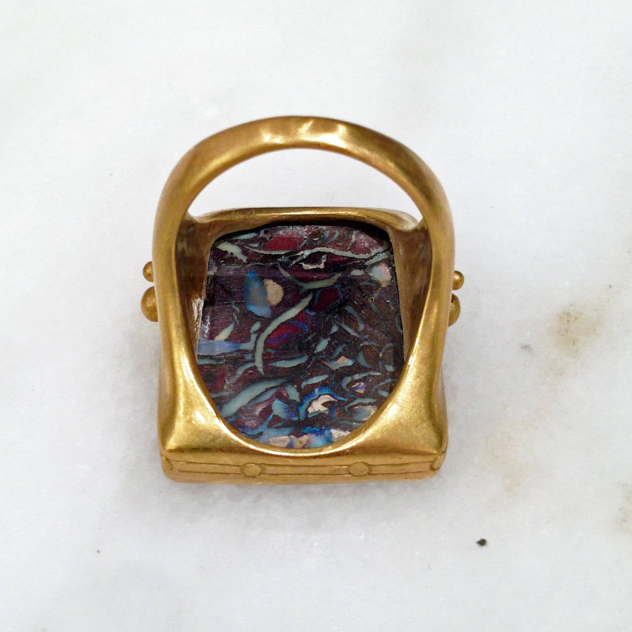 Lilly Fitzgerald Boulder Opal Golden Wave Ring at 1stDibs lilly