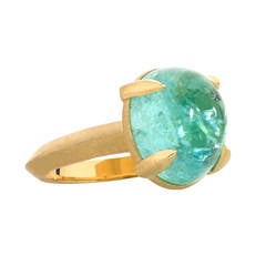 Geoffrey Good Cosmic Paraiba Tourmaline Gold Knife-Edge Ring