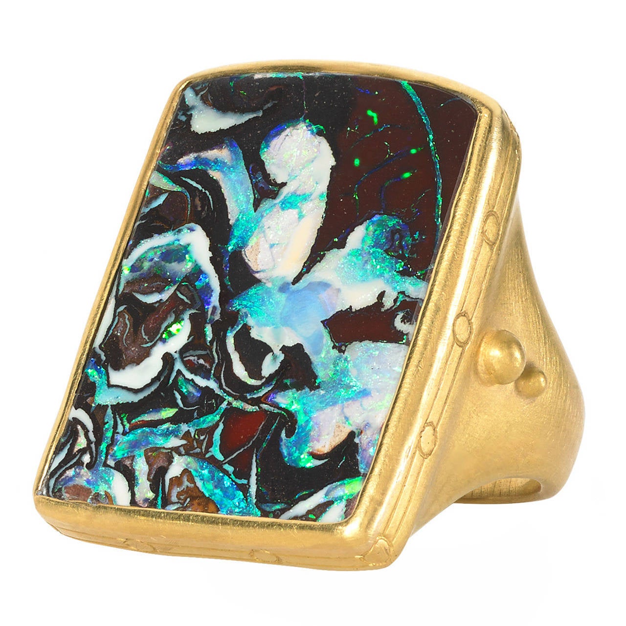 Lilly Fitzgerald Boulder Opal Golden Wave Ring at 1stDibs lilly