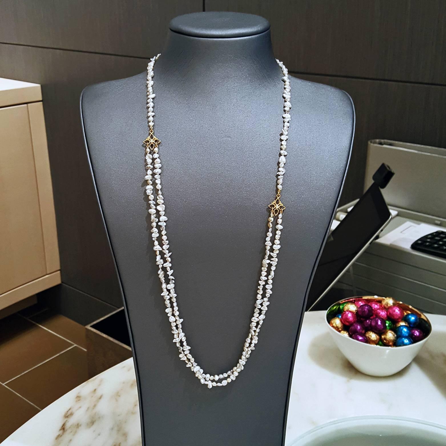double strand gold necklace