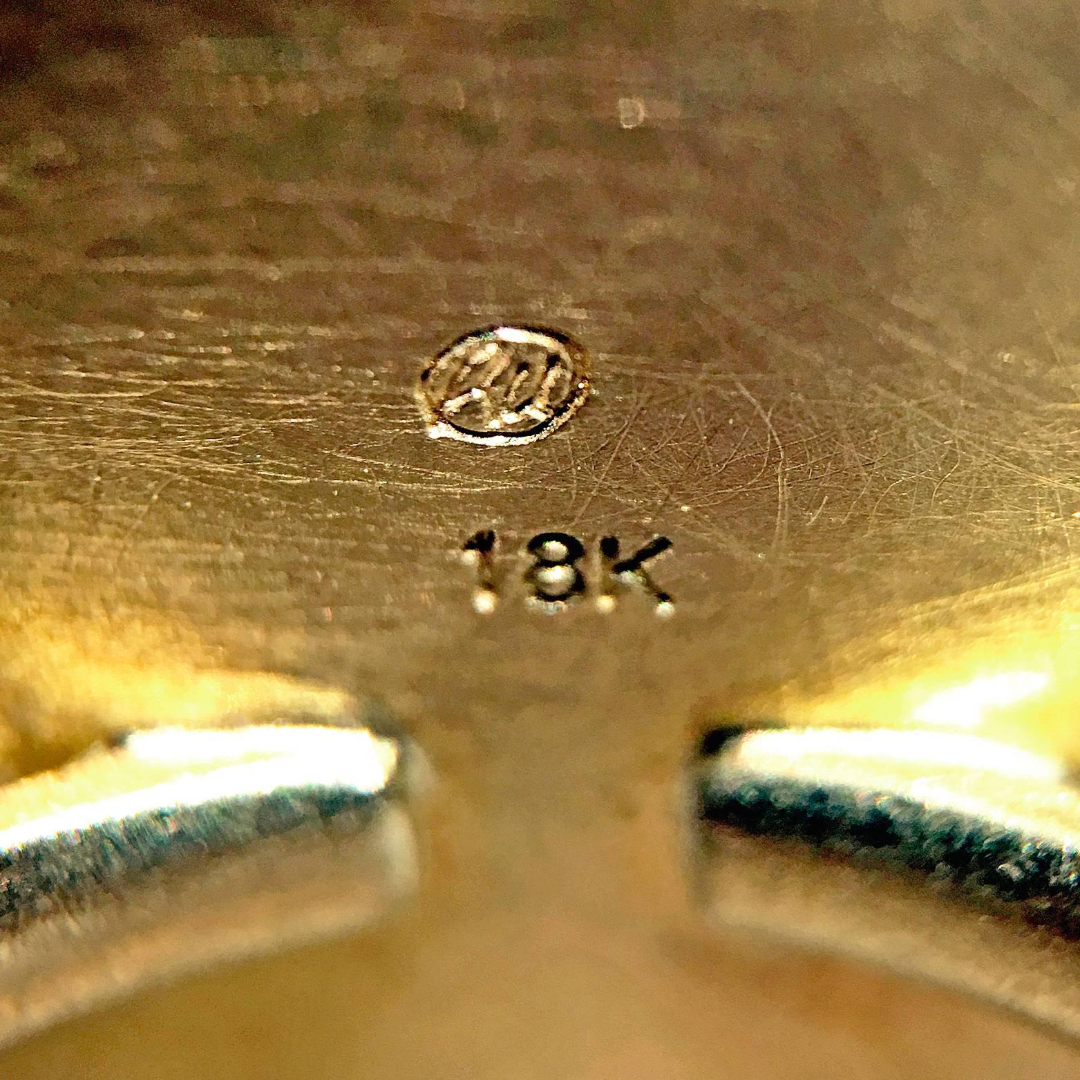 Robin Waynee goldener Rutilquarz Diamant Gold ovaler Kuppel-Spiegelring 1