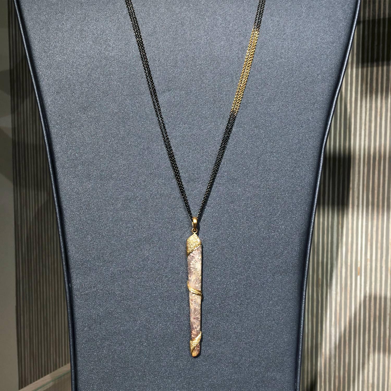 fossil baguette necklace