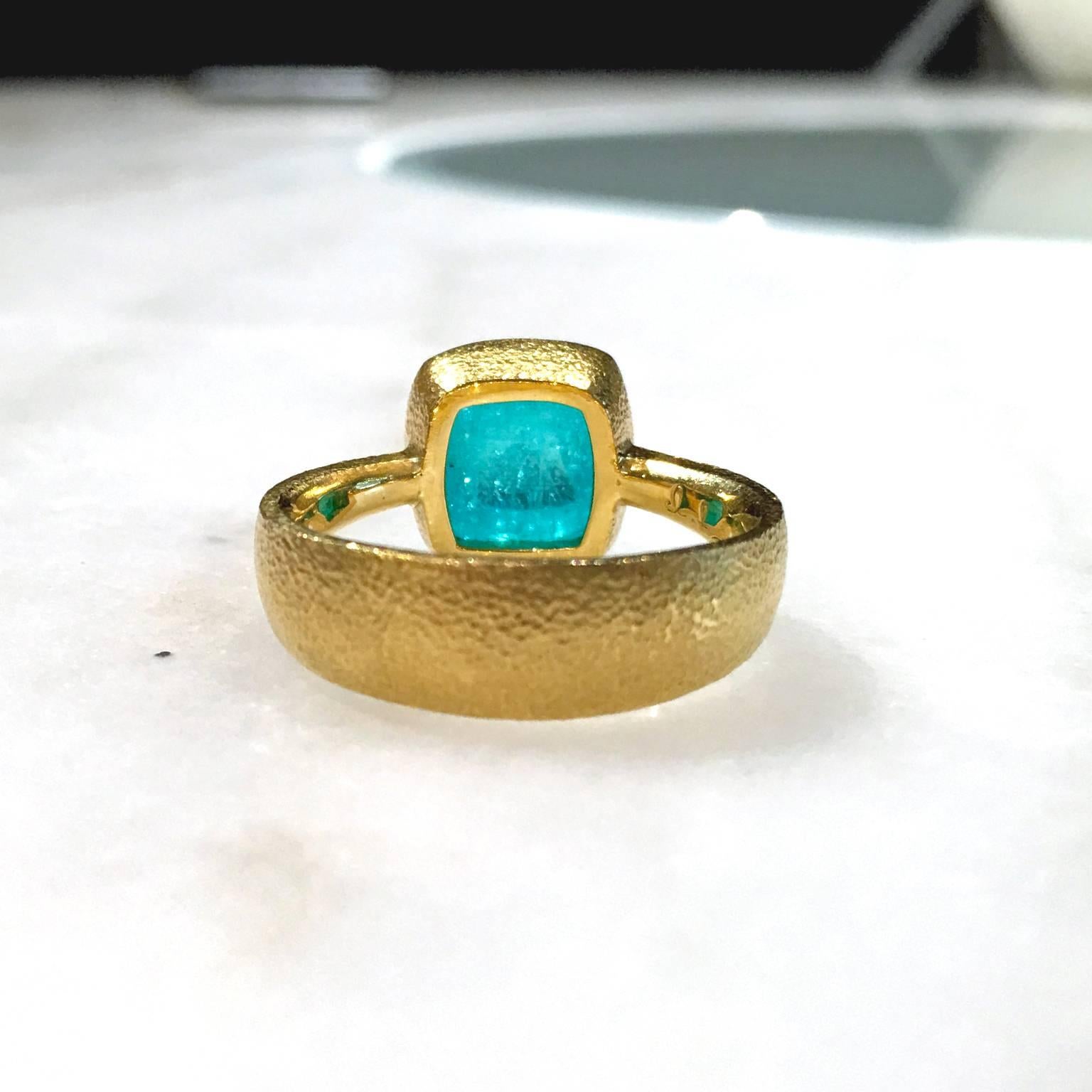 Devta Doolan rare Brazilian Paraiba bluish green Tourmaline Solitaire Ring, 2015 1