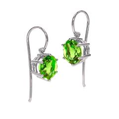 Erich Zimmermann Germany Matched Green Peridot Gold Handmade Princess Earrings