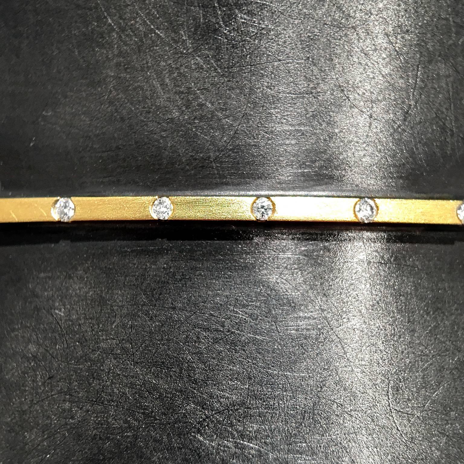 Robin Waynee Intricate Orange Sapphire Diamond Silver Gold Handmade Bracelet In New Condition In Dallas, TX