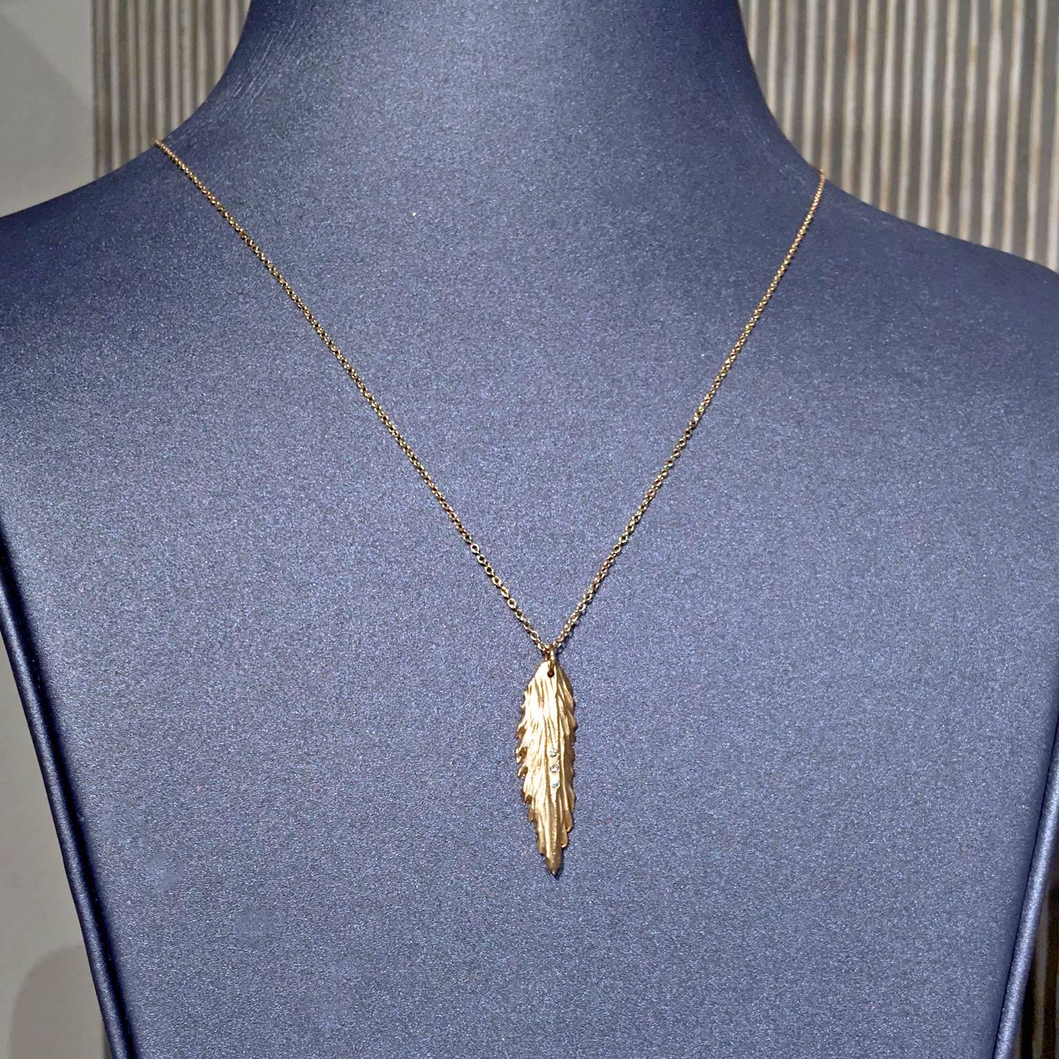 Fern Necklace showcasing a handcrafted 1.13