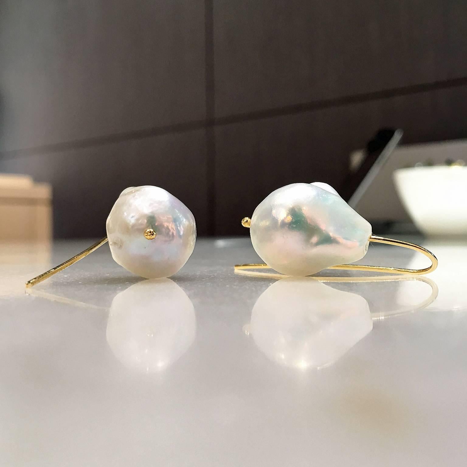 baroque pearl dangle earrings