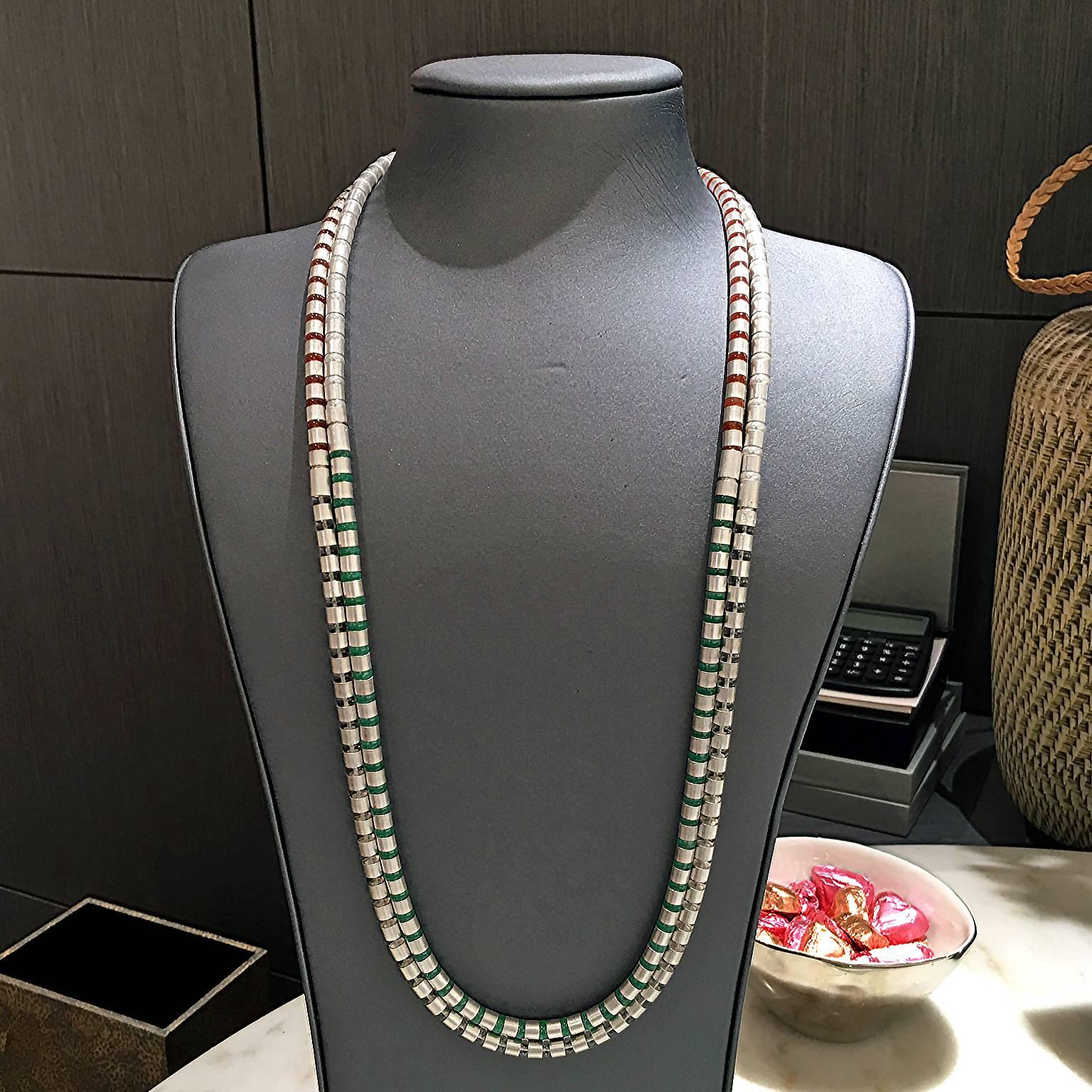 Ball Cut Zimmermann Pearl Chrysoprase Rock Crystal Carnelian Versatile Wrap Necklaces