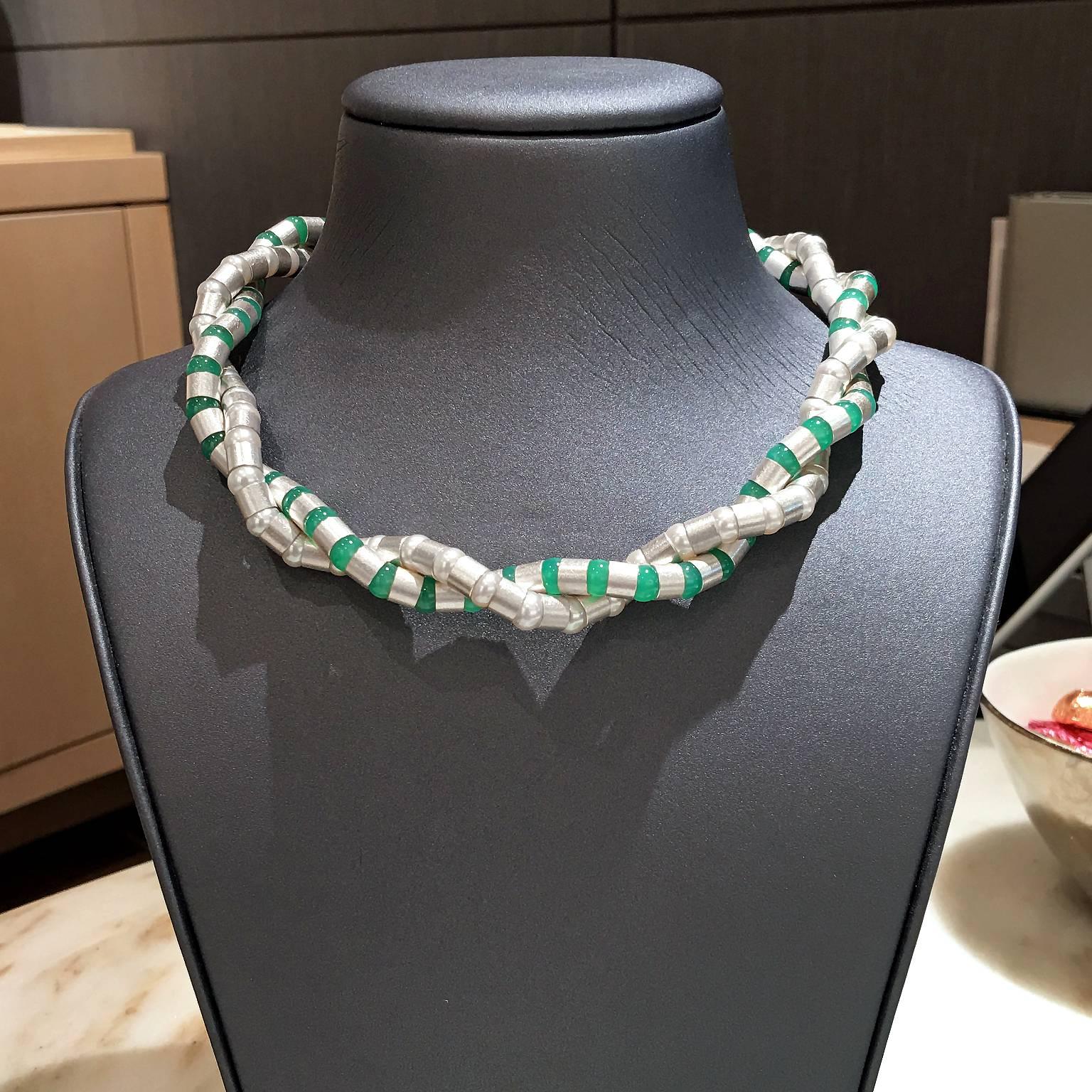Zimmermann Pearl Chrysoprase Rock Crystal Carnelian Versatile Wrap Necklaces In New Condition In Dallas, TX