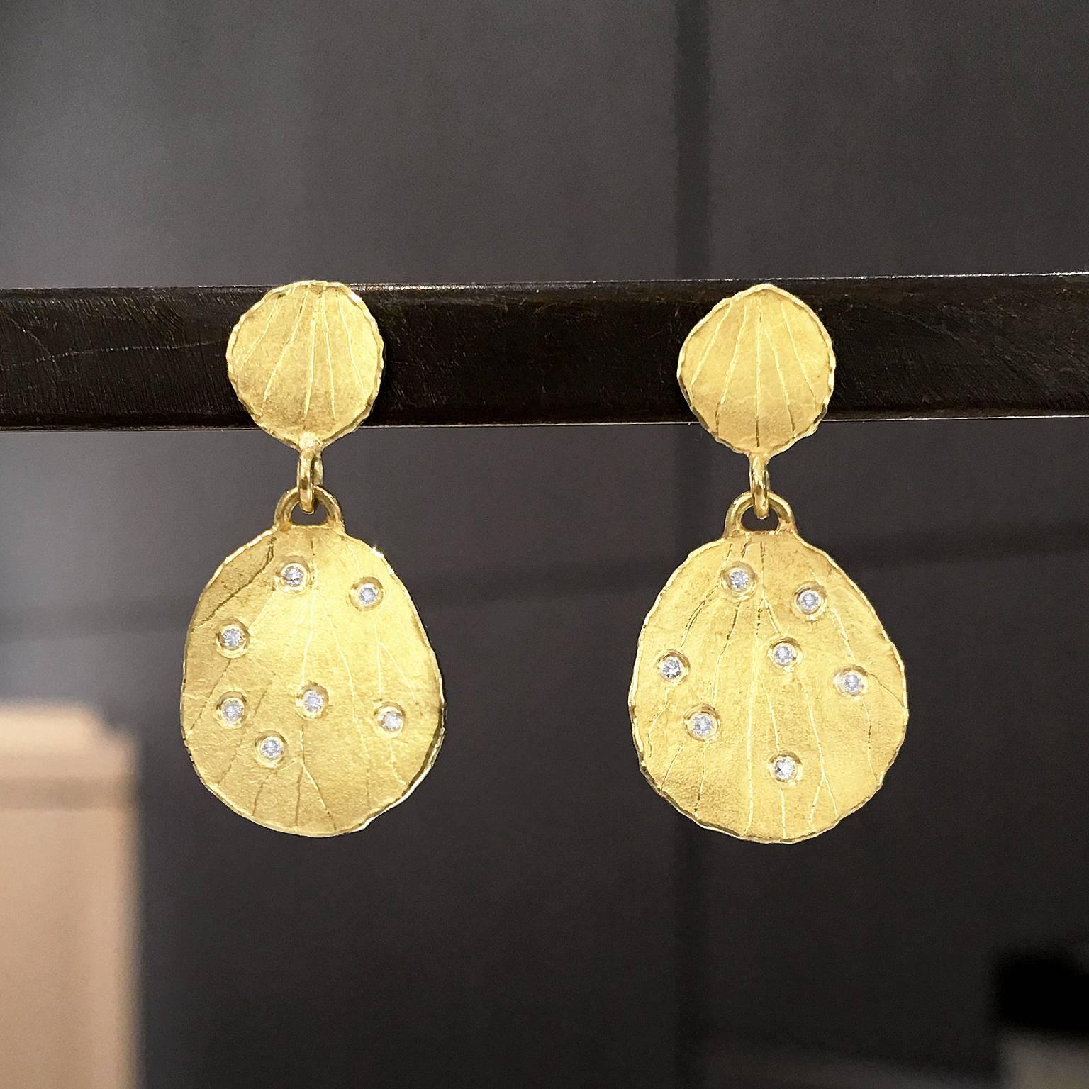 matte gold earrings