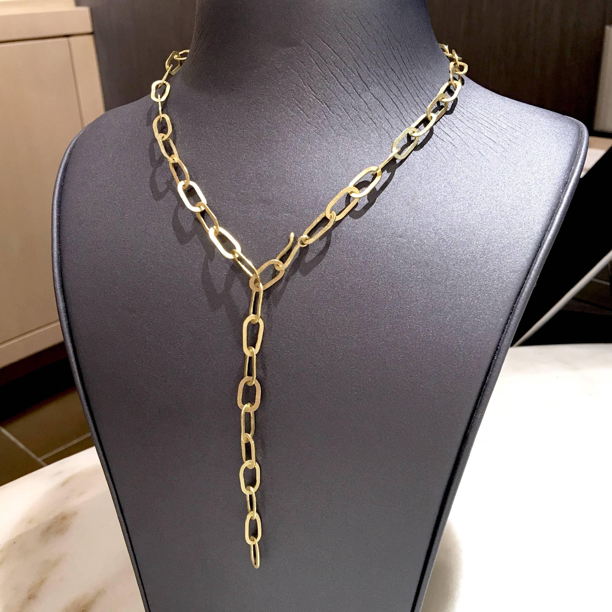 gold oval link chain necklace