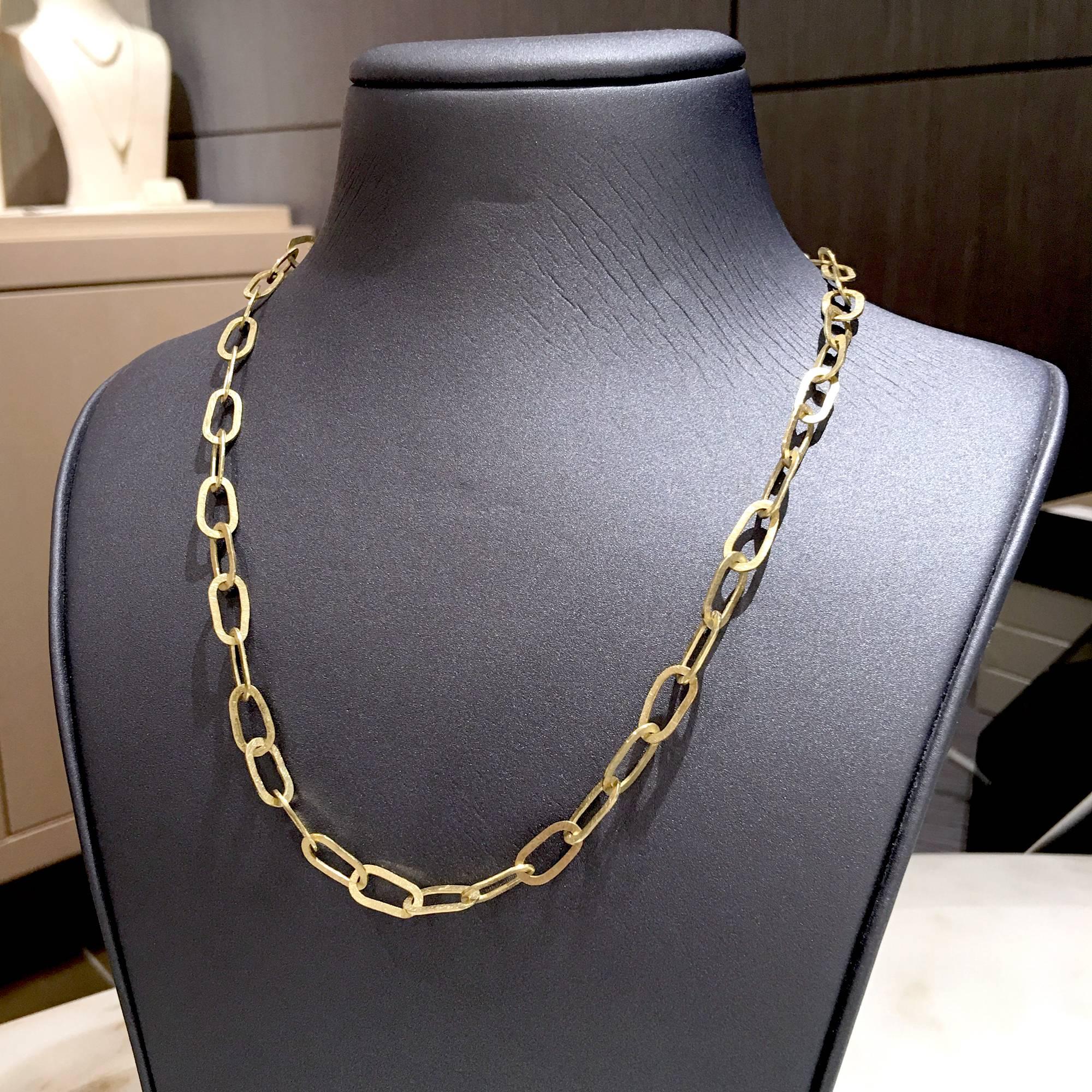 matte gold chain necklace