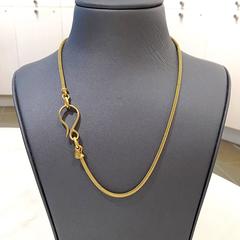 Denise Betesh Handmade Heavy Gold Foxtail Ornamental Clasp Chain