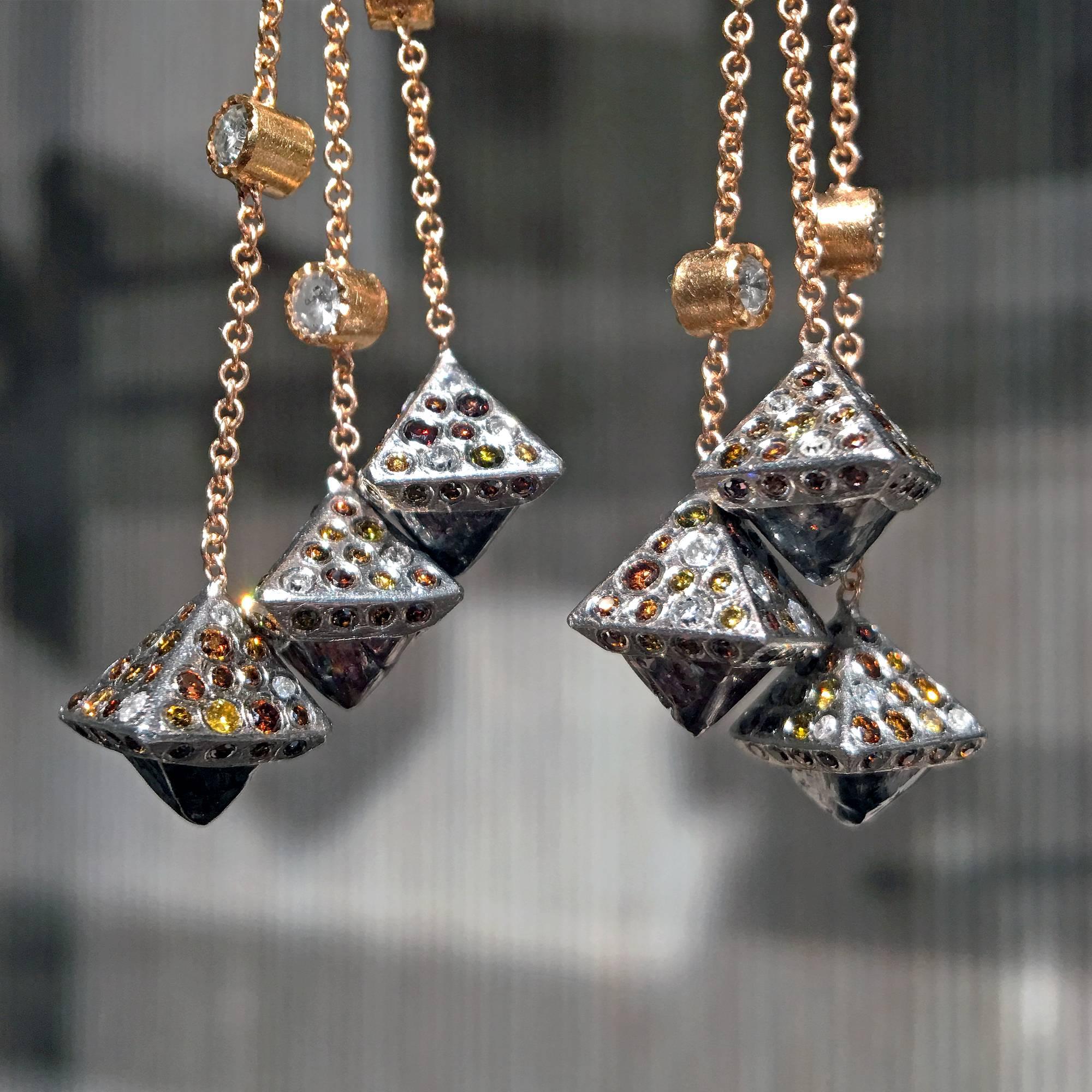 octahedron earrings
